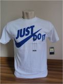 Camiseta Masculina Nike sem costura lateral Branca Tam. GG