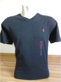 Camiseta Masculina Polo Rauph Lauren Gola "V" Preta Tam. M