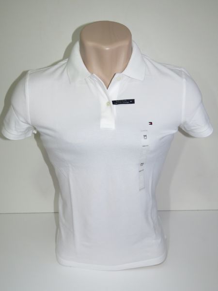 Camisa Polo Feminina Tommy Branca Tam M