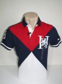 Camisa Polo Masculina Tommy Hilfiger Verm/azul Tam M