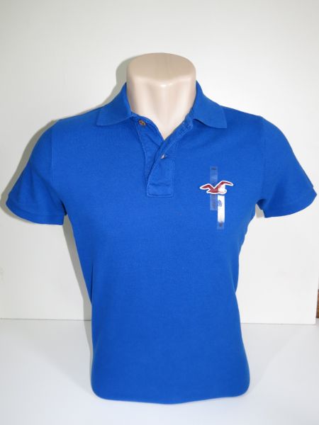 Camisa Polo Masculina Hollister Azul Royal Tam. P