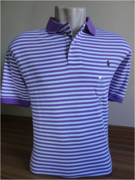 Camisa Masculina Polo Ralph Lauren Lilás Tam. G Classic Fit