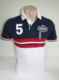 Camisa Polo Azul marinho/Verm/Branca Tam P