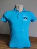 Camisa Polo Masculina Hollister Azul Turquesa Tam. P