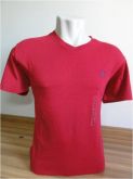 Camiseta Masculina Polo Ralph Lauren Vermelha Gola "V"Tam. M